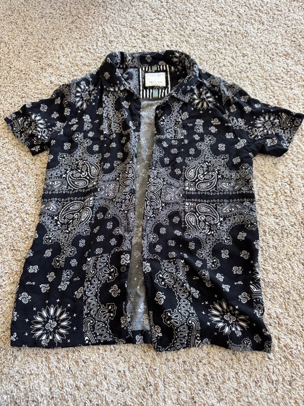 Kids paisley pattern button up shirt